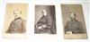 (CIVIL WAR--PHOTOGRAPHS.) Brady, Mathew; photographer. Group of 3 portraits of Civil War officers.